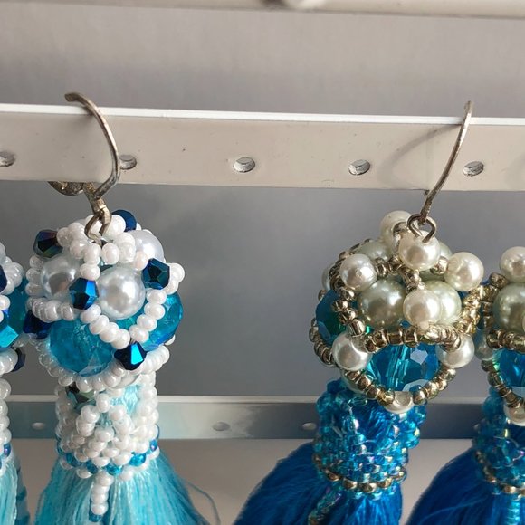 HENDMADE earrings long several colors - Picture 10 of 15